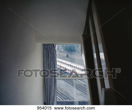 Stock Photography - Trains through a window. Fotosearch