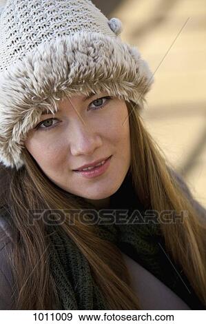 Woman with hat pose View Large Photo Image Stock Photo - Woman with hat pose. Fotosearch