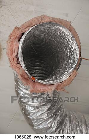 An open air duct pipe with insulation around it View Large Photo Image Stock Photo - An open air duct pipe with insulation around it. Fotosearch