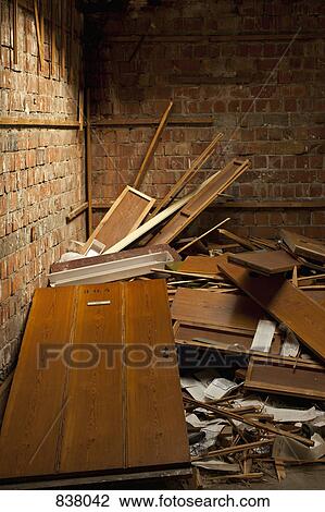 Broken up furniture in corner of room View Large Photo Image Stock Image - Broken up furniture in corner of room . Fotosearch