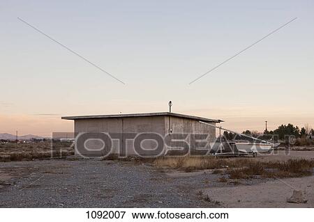 Concrete storage building in Pahrump, Nevada, View Large Photo Image Stock Photo - Concrete storage building in Pahrump, Nevada, . Fotosearch