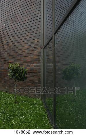 Detail of building exterior and garden View Large Photo Image Stock Image - Detail of building exterior and garden. Fotosearch