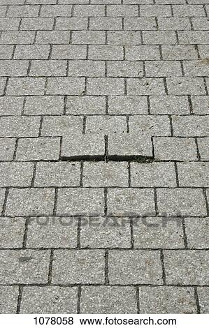 Detail of ruptured paving stones View Large Photo Image Stock Photo - Detail of ruptured paving stones. Fotosearch