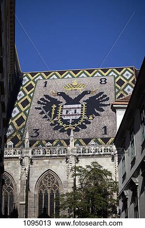 Double-headed eagle on the roof of St Stephen's Cathedral, Vienna View Large Photo Image Stock Image - Double-headed eagle on the roof of St Stephen's Cathedral, Vienna. Fotosearch
