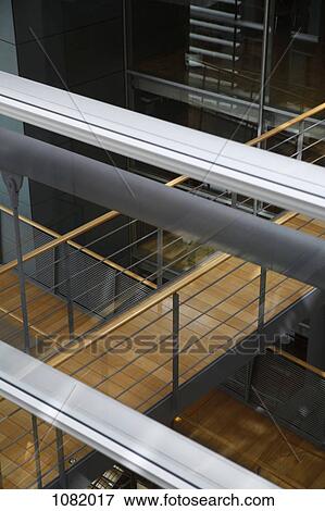 Elevated walkways in a building View Large Photo Image Stock Photo - Elevated walkways in a building. Fotosearch