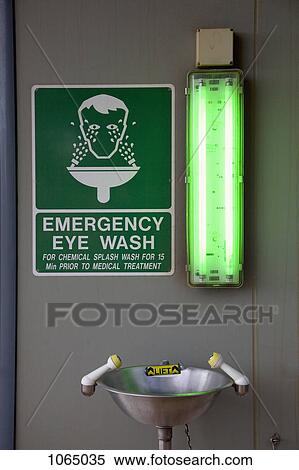Stock Photography - Emergency eye wash station. Fotosearch