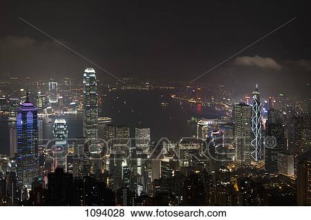Hong Kong - China, Hong Kong Island night cityscape View Large Photo Image Stock Photo - Hong Kong - China, Hong Kong Island night cityscape. Fotosearch