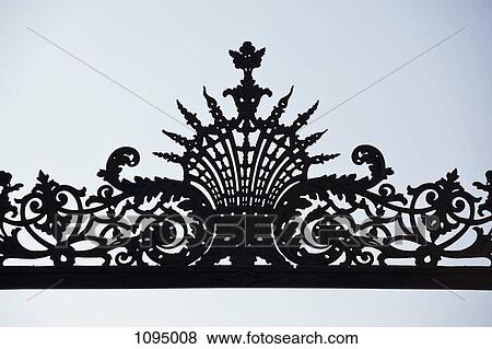 Intricate wrought iron design, detail View Large Photo Image Stock Photo - Intricate wrought iron design, detail. Fotosearch
