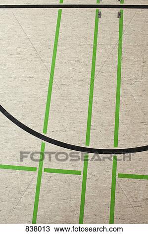 Marking lines on indoor football court View Large Photo Image Stock Image - Marking lines on indoor football court. Fotosearch