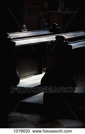 Pews in a church, close-up View Large Photo Image Stock Image - Pews in a church, close-up. Fotosearch