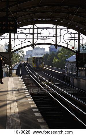S-Bahn approaching platform View Large Photo Image Stock Photo - S-Bahn approaching platform. Fotosearch
