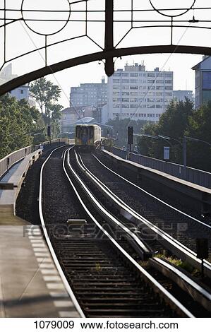 S-Bahn train arriving at a station View Large Photo Image Stock Photo - S-Bahn train arriving at a station. Fotosearch