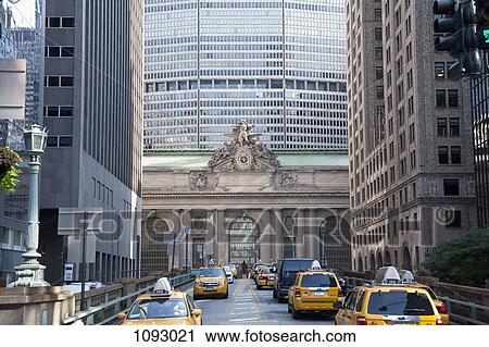 Taxis in front of Grand Central Station, New York City View Large Photo Image Stock Image - Taxis in front of Grand Central Station, New York City. Fotosearch