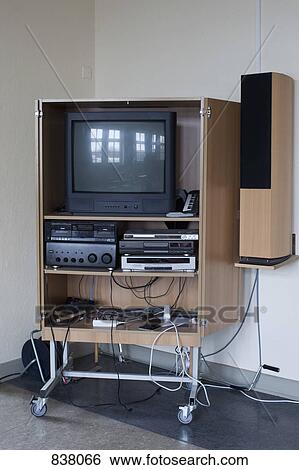 TV Entertainment centre for school View Large Photo Image Stock Photograph - TV Entertainment centre for school. Fotosearch