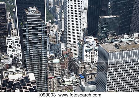 Stock Image - Various buildings and skyscrapers of Manhattan, full frame. Fotosearch