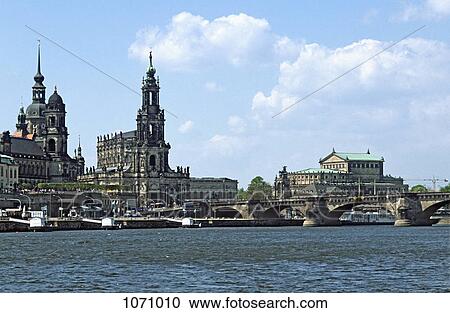 View across the Elbe River of historic buildings, Dresden, Germany View Large Photo Image Stock Image - View across the Elbe River of historic buildings, Dresden, Germany. Fotosearch
