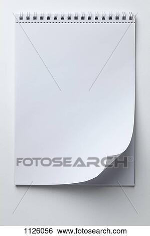 A blank sketch pad with curled up page corner View Large Photo Image Stock Photograph - A blank sketch pad with curled up page corner. Fotosearch