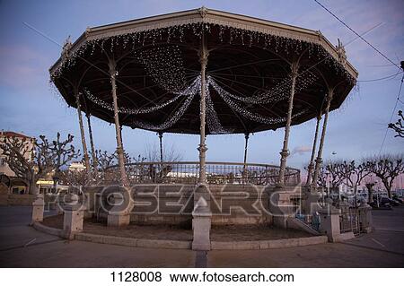 A classical pavilion decorated with fairy lights View Large Photo Image Stock Photo - A classical pavilion decorated with fairy lights. Fotosearch