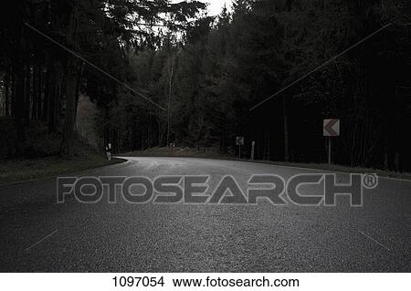 A curved road View Large Photo Image Picture - A curved road. Fotosearch