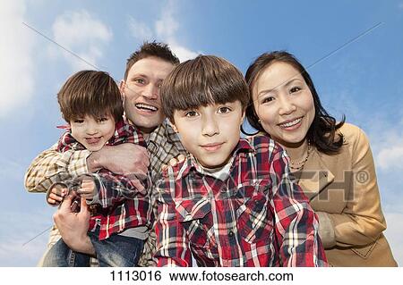 Stock Photograph - A family portrait. Fotosearch