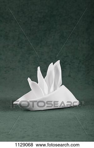 A folded napkin View Large Photo Image Stock Photo - A folded napkin. Fotosearch