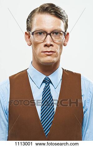 A retro looking man in a vest and shirt and tie View Large Photo Image Stock Image - A retro looking man in a vest and shirt and tie. Fotosearch