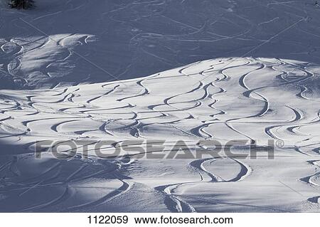 Abstract pattern of ski lines on slope View Large Photo Image Stock Photo - Abstract pattern of ski lines on slope. Fotosearch