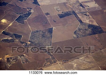Stock Photograph - Aerial view of cultivated land. Fotosearch