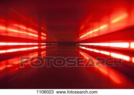 Stock Image - An abstract corridor in red tones. Fotosearch