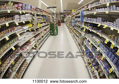 An aisle of a grocery store, diminishing perspective View Large Photo Image Stock Image - An aisle of a grocery store, diminishing perspective. Fotosearch