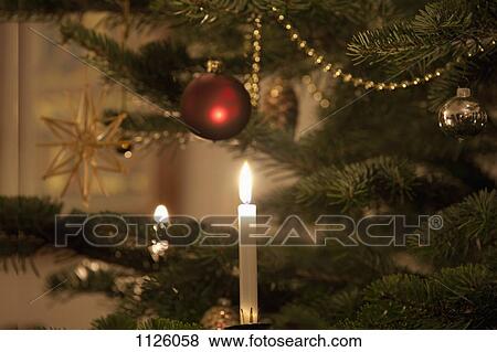 Christmas decorations on a Christmas tree View Large Photo Image Stock Photo - Christmas decorations on a Christmas tree. Fotosearch