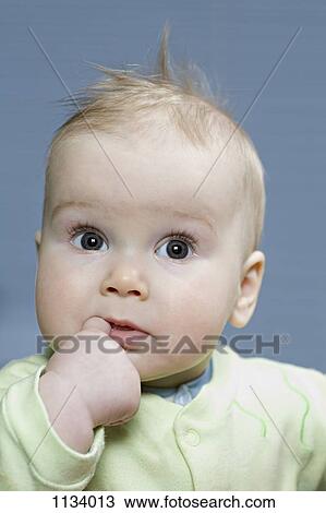 Curious baby View Large Photo Image Stock Image - Curious baby. Fotosearch