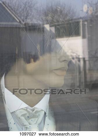 Detail of a male mannequin in a store window View Large Photo Image Stock Photo - Detail of a male mannequin in a store window. Fotosearch