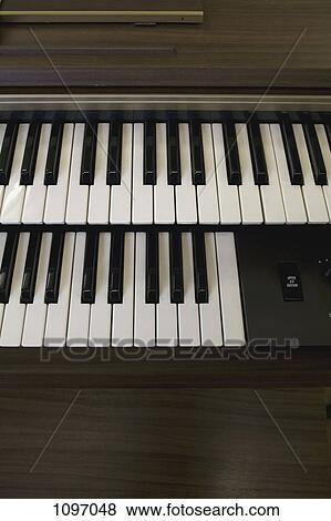 Stock Photo - Detail of an electric organ. Fotosearch