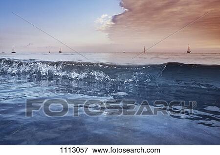 Distant sailboats on the Baltic Sea, Germany View Large Photo Image Stock Photo - Distant sailboats on the Baltic Sea, Germany. Fotosearch