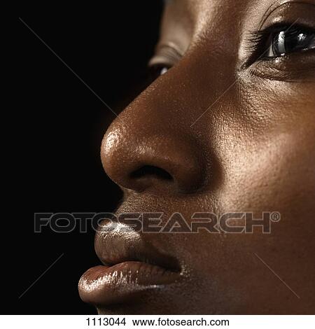 Picture - Extreme close up portrait of a beautiful woman. Fotosearch