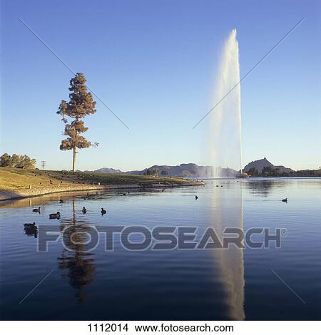 Geyser erupting at Fountain Hills, Arizona View Large Photo Image Picture - Geyser erupting at Fountain Hills, Arizona. Fotosearch