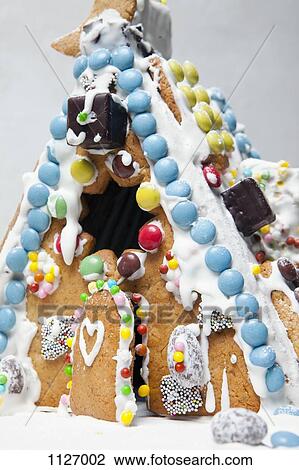 Gingerbread House View Large Photo Image Stock Image - Gingerbread House . Fotosearch