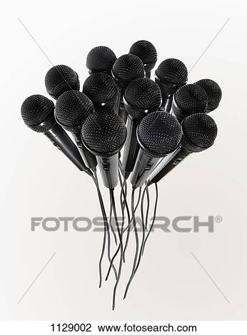 Group of microphones View Large Photo Image Stock Image - Group of microphones. Fotosearch