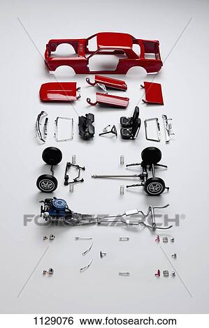 Stock Photograph - Parts of a model car. Fotosearch
