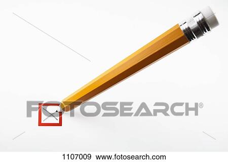 Pencil marking an X in a checkbox View Large Photo Image Stock Photo - Pencil marking an X in a checkbox. Fotosearch