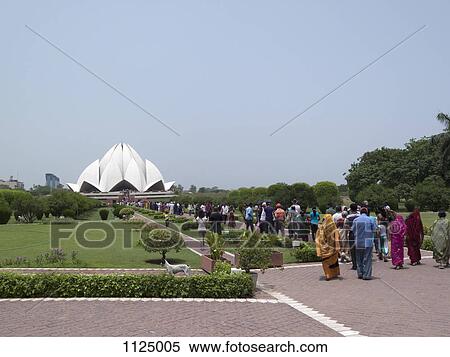 People in line at the Lotus Temple, New Delhi, India View Large Photo Image Stock Photography - People in line at the Lotus Temple, New Delhi, India. Fotosearch