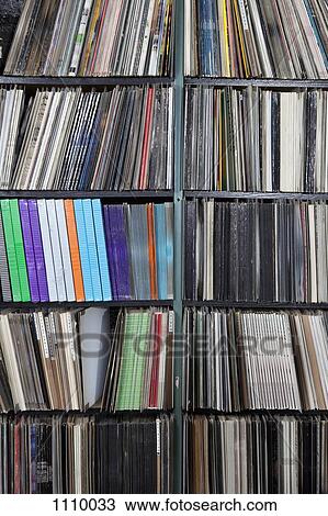 Rows of records on shelves View Large Photo Image Stock Image - Rows of records on shelves. Fotosearch