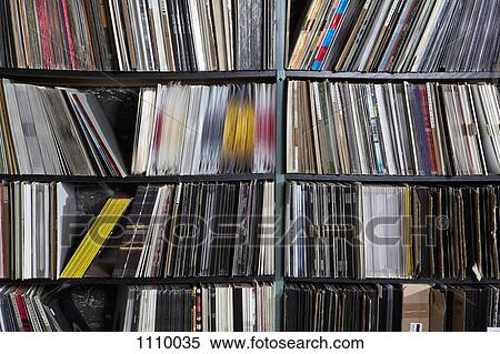 Rows of records on shelves View Large Photo Image Stock Photography - Rows of records on shelves. Fotosearch