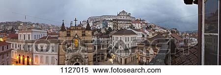 Santa Cruz Monastery and surrounding cityscape in Coimbra, Portugal View Large Photo Image Stock Photography - Santa Cruz Monastery and surrounding cityscape in Coimbra, Portugal . Fotosearch