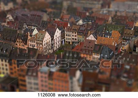 Tilt-shift of an abundance of apartment buildings in a residential district, Strasbourg, France View Large Photo Image Stock Photo - Tilt-shift of an abundance of apartment buildings in a residential district, Strasbourg, France. Fotosearch