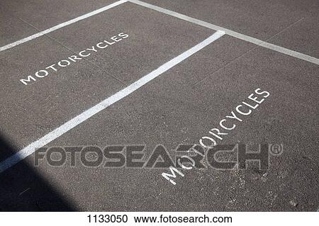 Two motorcycle parking spaces View Large Photo Image Stock Image - Two motorcycle parking spaces. Fotosearch