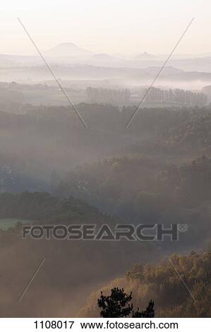 Valley of the Bastei in the morning, Saxon Switzerland National Park, Germany View Large Photo Image Stock Photo - Valley of the Bastei in the morning, Saxon Switzerland National Park, Germany. Fotosearch