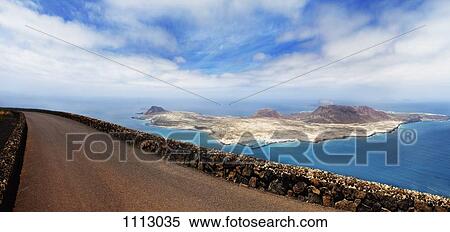 View from road of La Graciosa, Spain View Large Photo Image Stock Photography - View from road of La Graciosa, Spain. Fotosearch