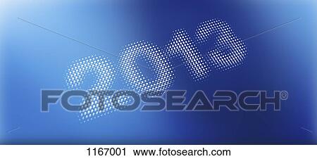 Stock Image - 2013 on a blue abstract background. Fotosearch